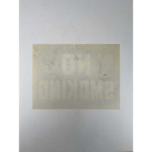 Vintage Wall Decor - Plastic Novelty Sign - No Smoking - Nassco - Red and White - Picture 4 of 4